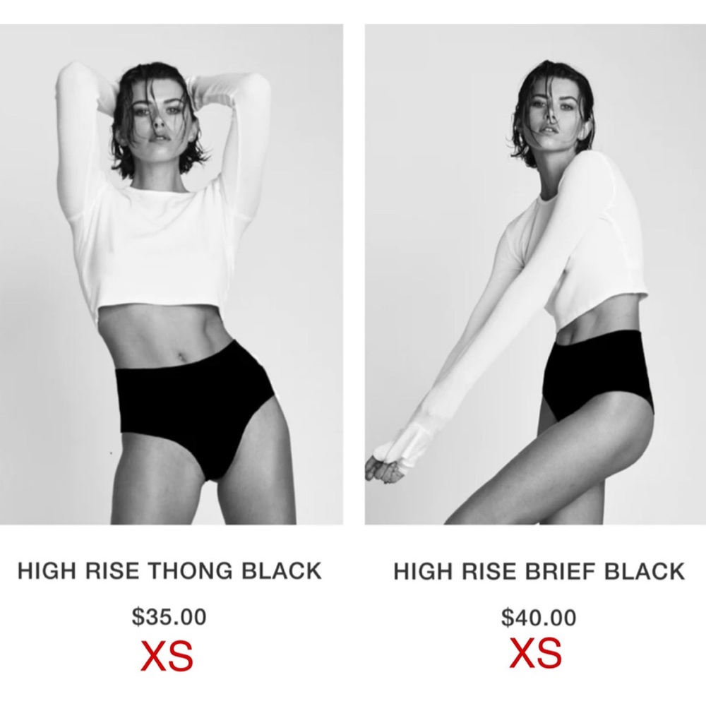 ETERNE Set of 2 Underwear BLACK Size XS NWT